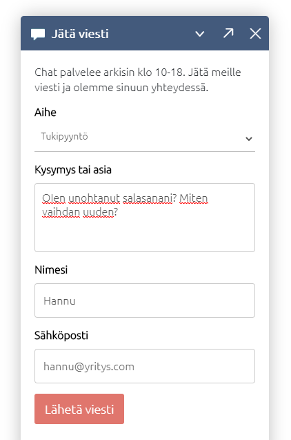 Offline-yhteydenotto